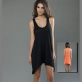 MOCO Eco-Hybrid Slub Micro Jersey Asymmetrical Racerback Tank Dress